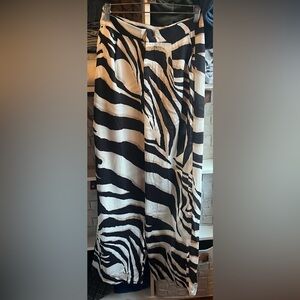 Micas Zebra Print Wide Leg Pants
